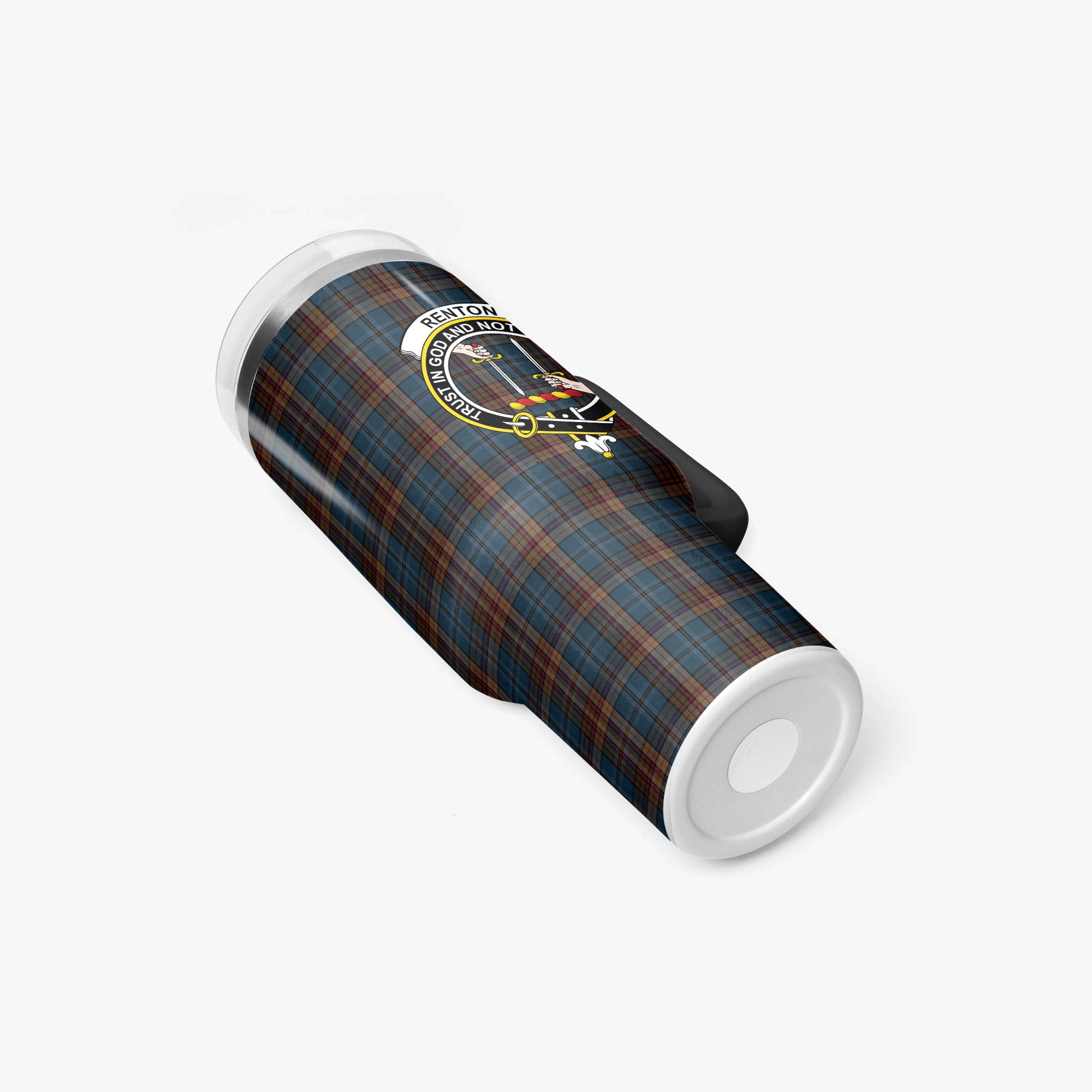 Renton Tartan Crest 40 oz Insulated Tumbler with Handle