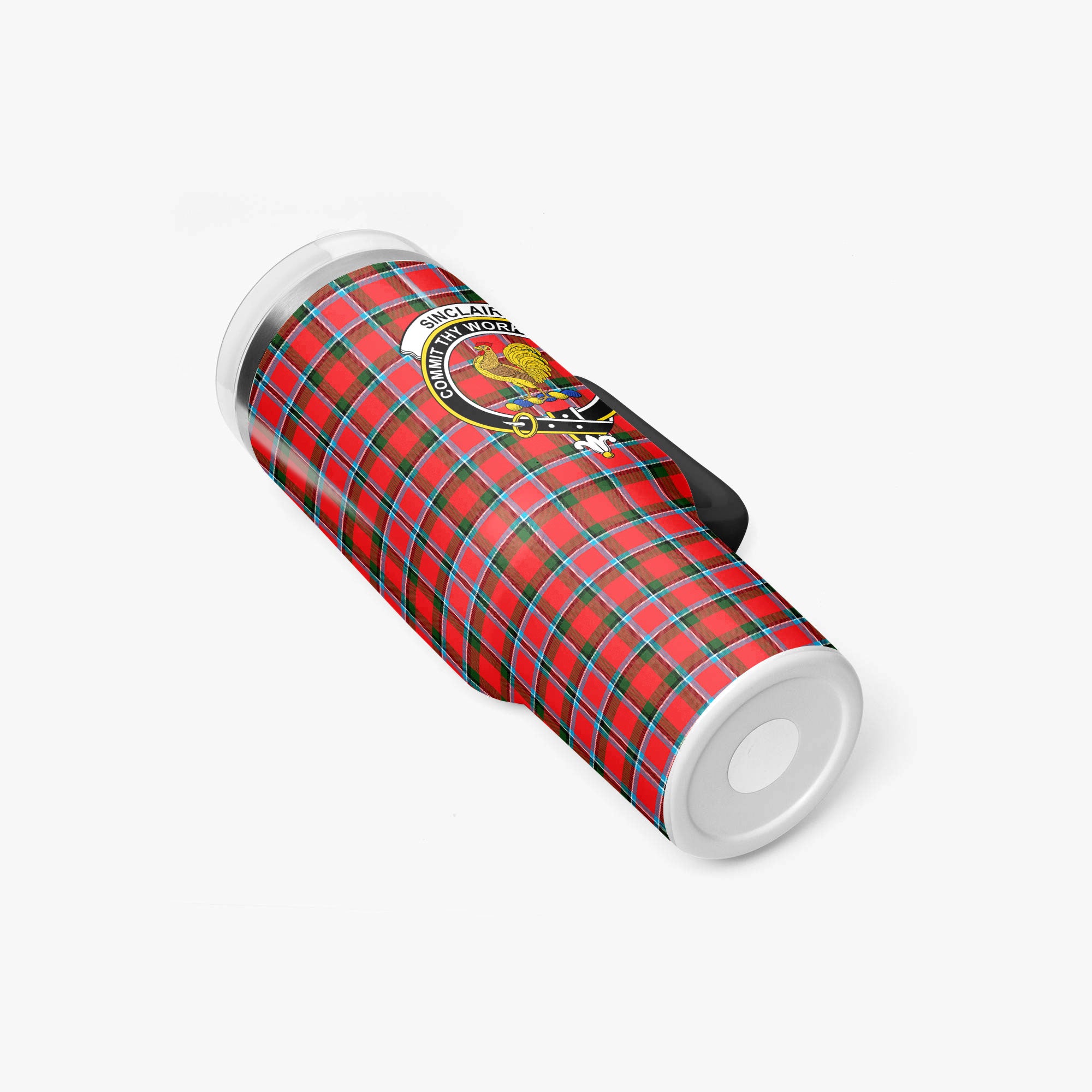Sinclair Modern Tartan Crest 40 oz Insulated Tumbler with Handle