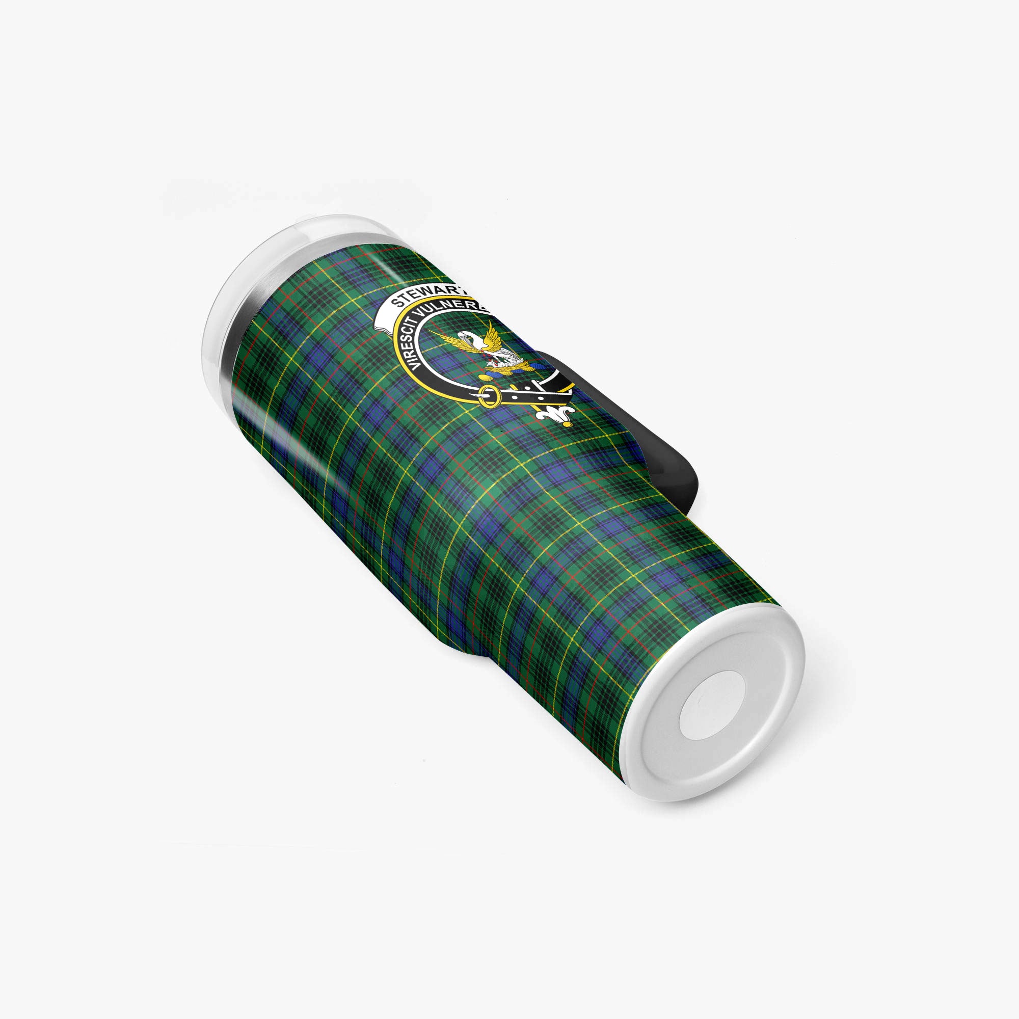 Stewart Hunting Modern Tartan Crest 40 oz Insulated Tumbler with Handle