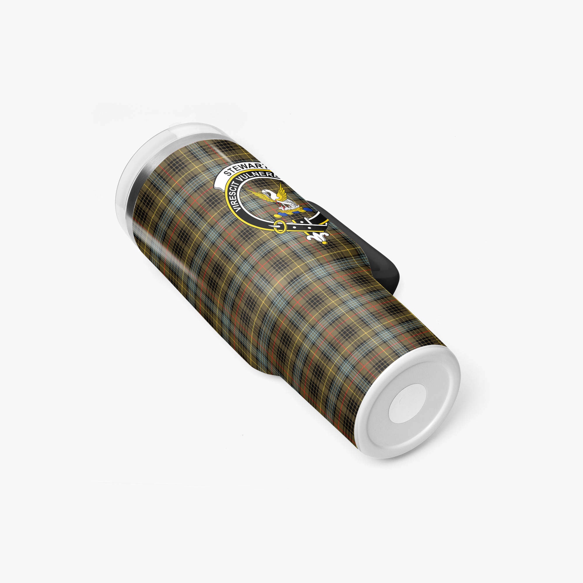 Stewart Hunting Weathered Tartan Crest 40 oz Insulated Tumbler with Handle