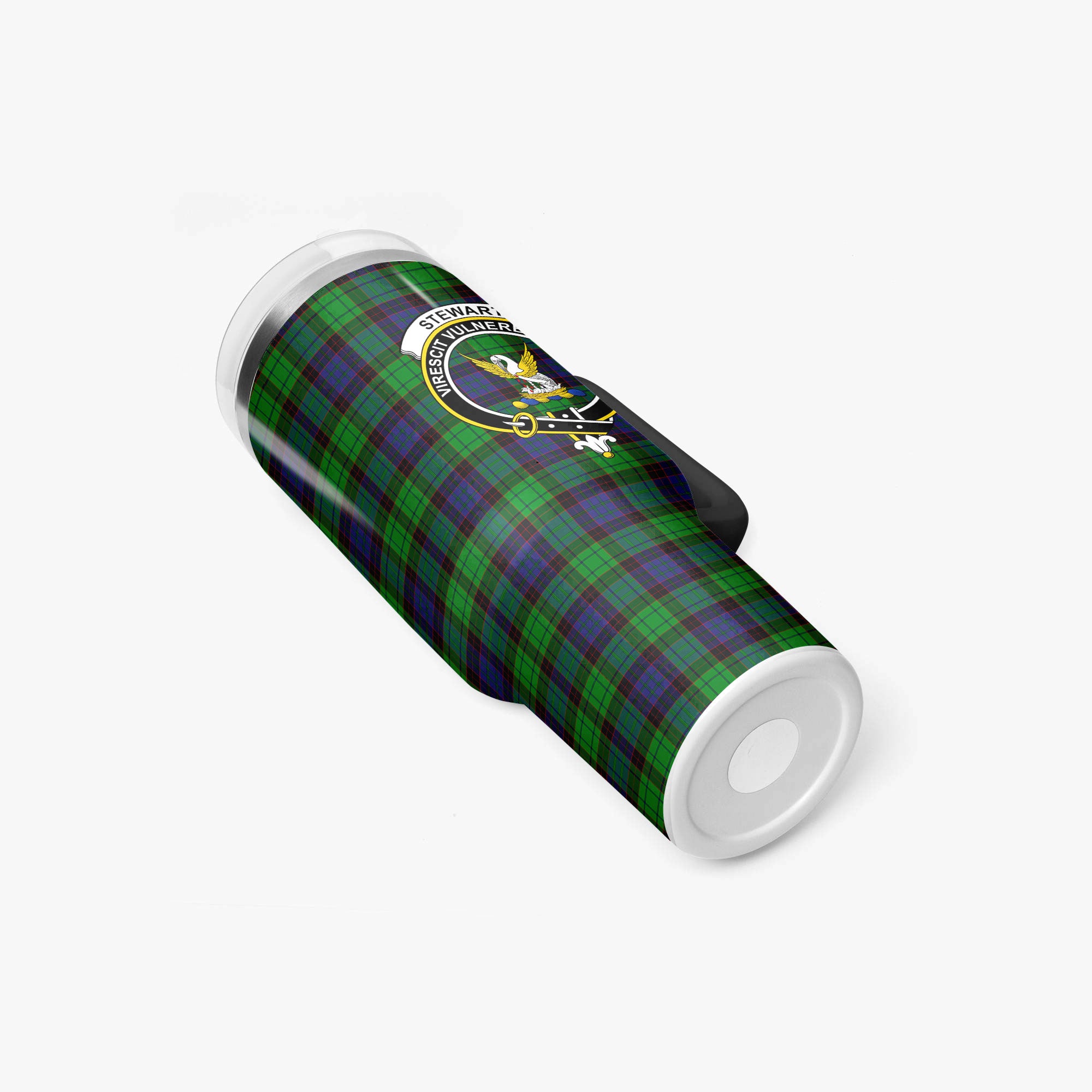 Stewart Old Modern Tartan Crest 40 oz Insulated Tumbler with Handle