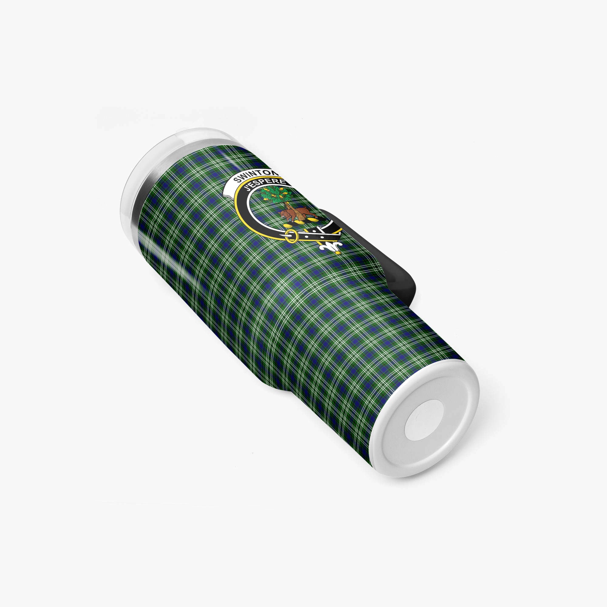 Swinton Tartan Crest 40 oz Insulated Tumbler with Handle