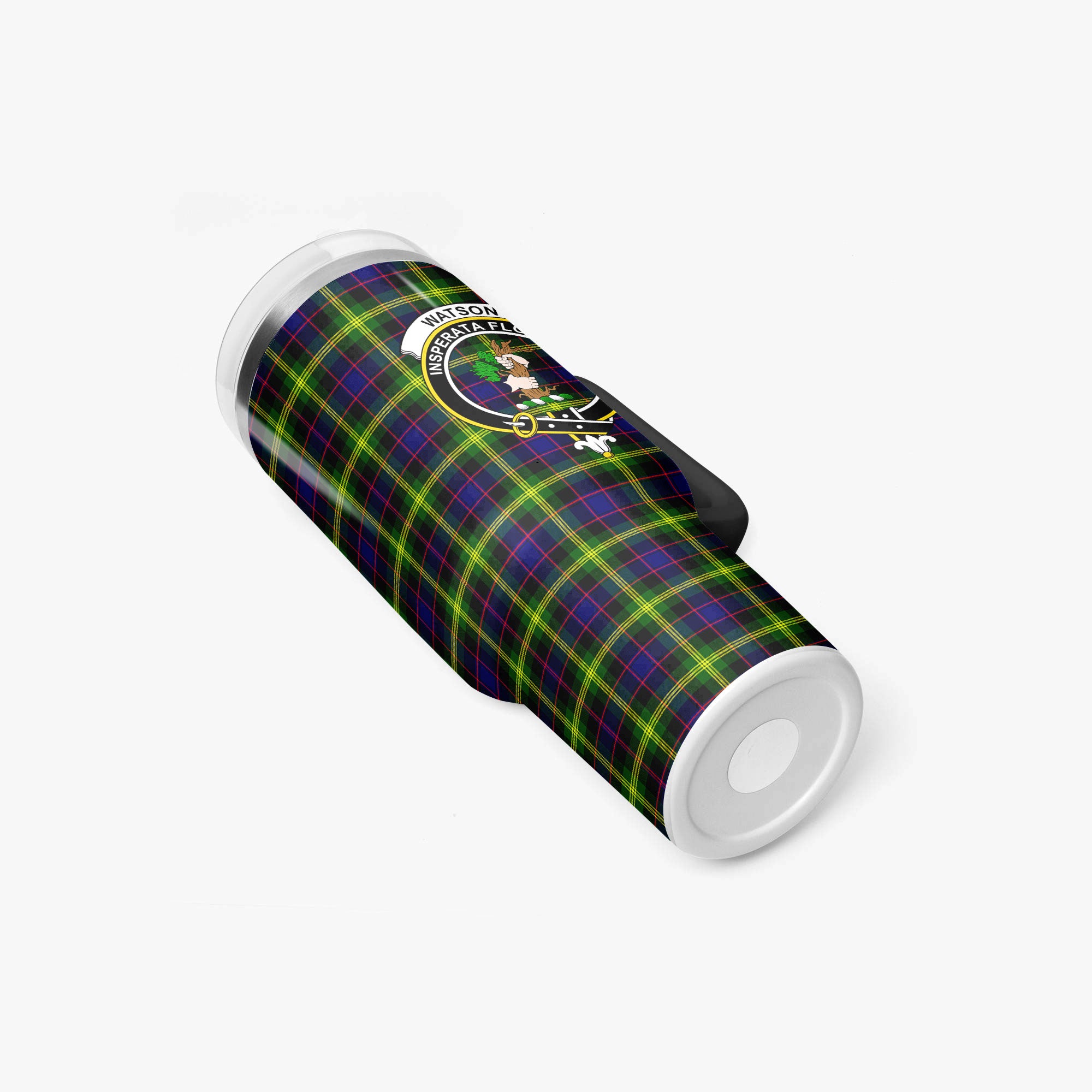 Watson Modern Tartan Crest 40 oz Insulated Tumbler with Handle