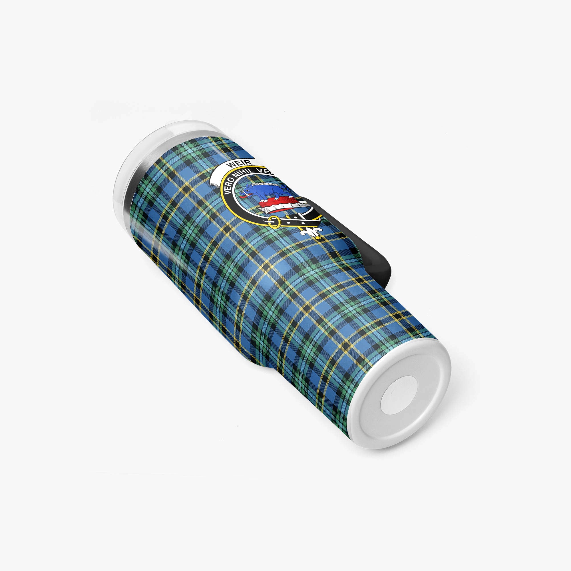 Weir Ancient Tartan Crest 40 oz Insulated Tumbler with Handle