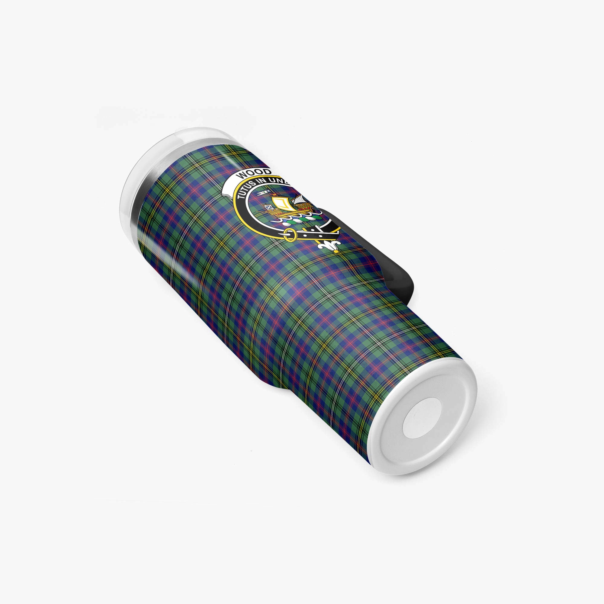 Wood Tartan Crest 40 oz Insulated Tumbler with Handle