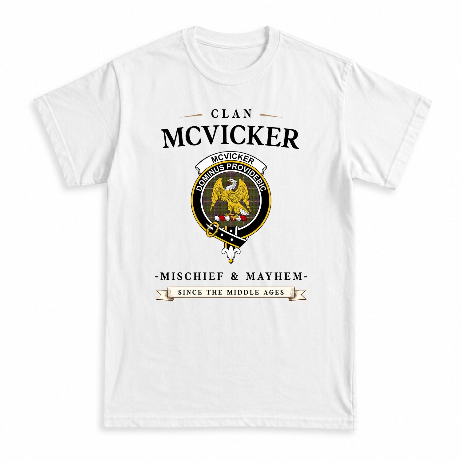 McVicker Tartan Crest Mischief and Mayhem T-shirt