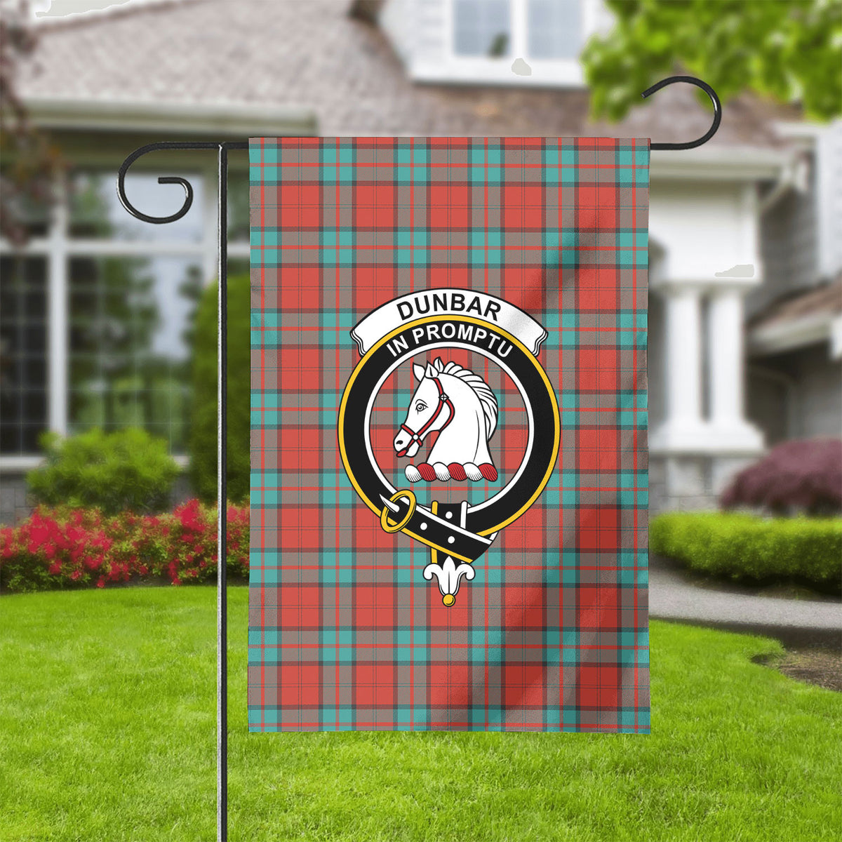 Dunbar Ancient Tartan Crest Garden Flag
