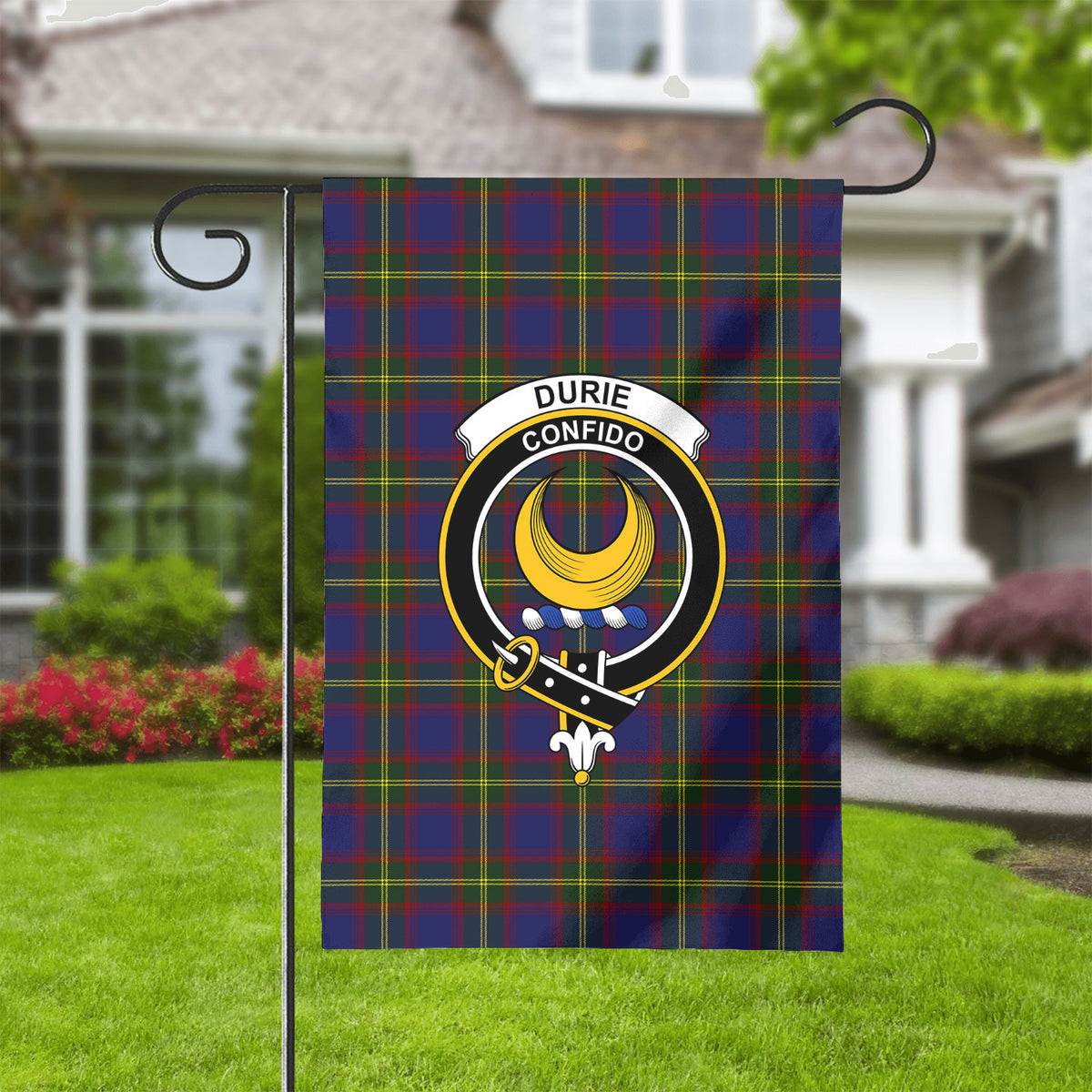 Durie Tartan Crest Garden Flag