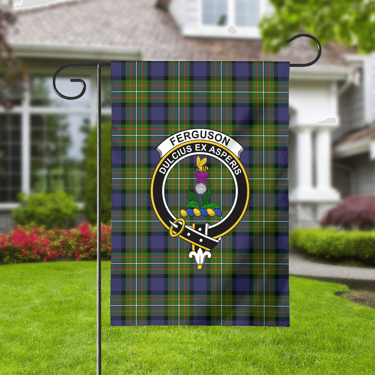 Ferguson Tartan Crest Garden Flag