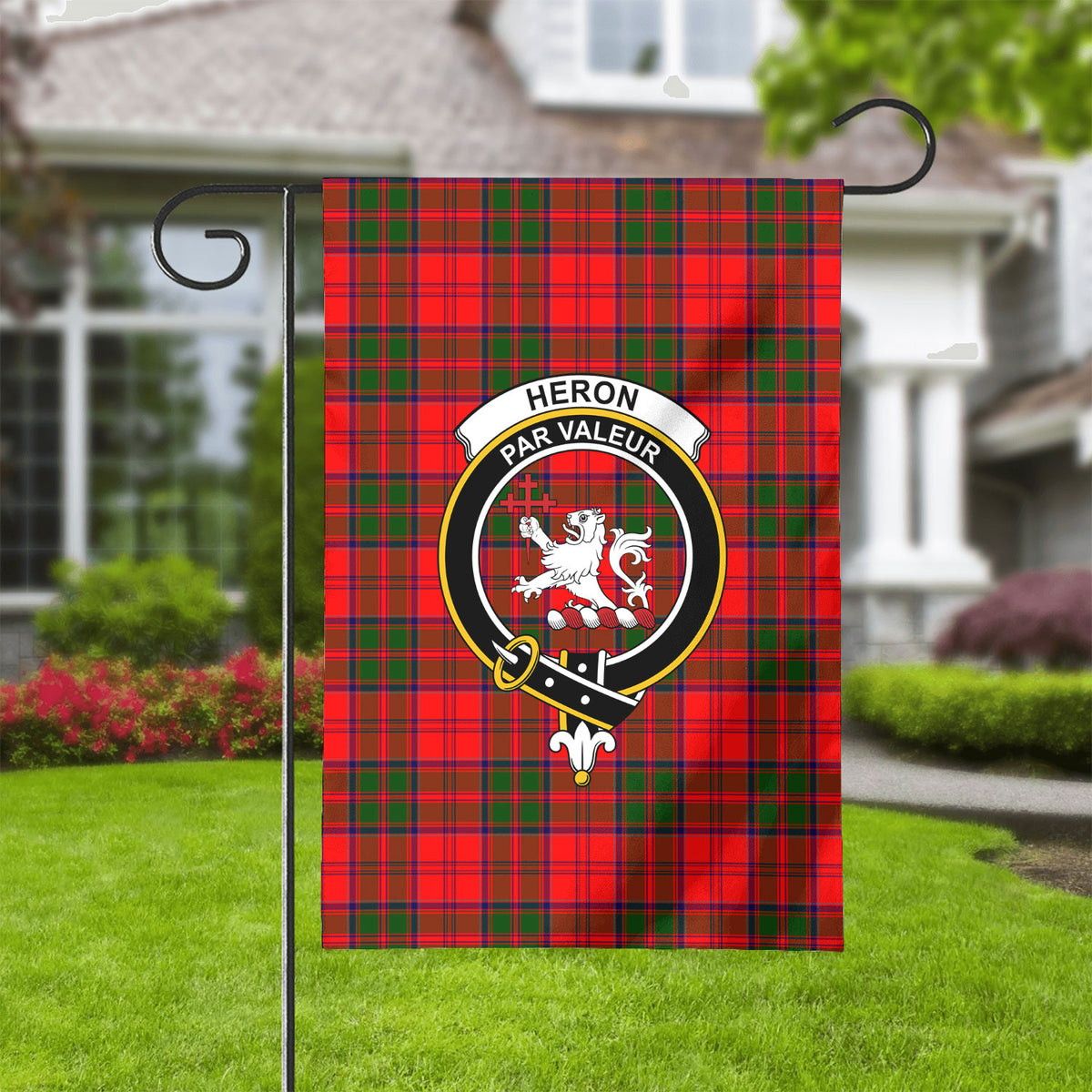 Heron Tartan Crest Garden Flag