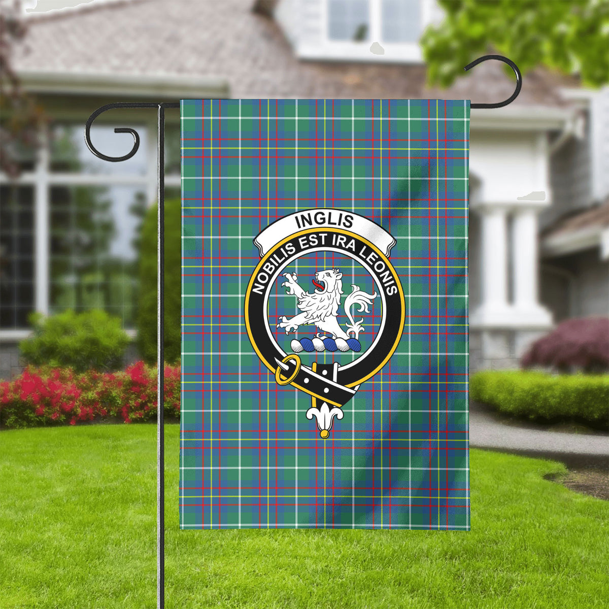 Inglis Ancient Tartan Crest Garden Flag