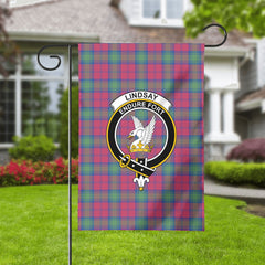 Lindsay Ancient Tartan Crest Garden Flag