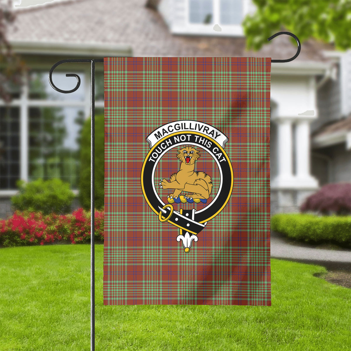 MacGillivray Hunting Ancient Tartan Crest Garden Flag