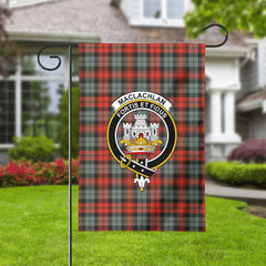 MacLachlan Weathered Tartan Crest Garden Flag