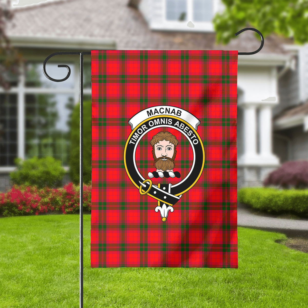 MacNab Modern Tartan Crest Garden Flag