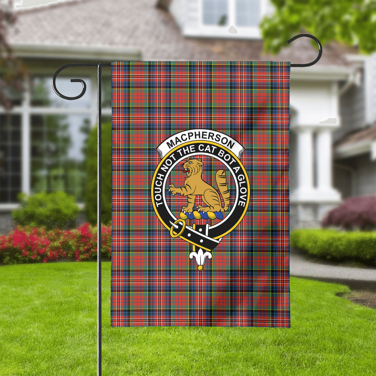 MacPherson Ancient Tartan Crest Garden Flag