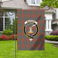 Matheson Ancient Tartan Crest Garden Flag