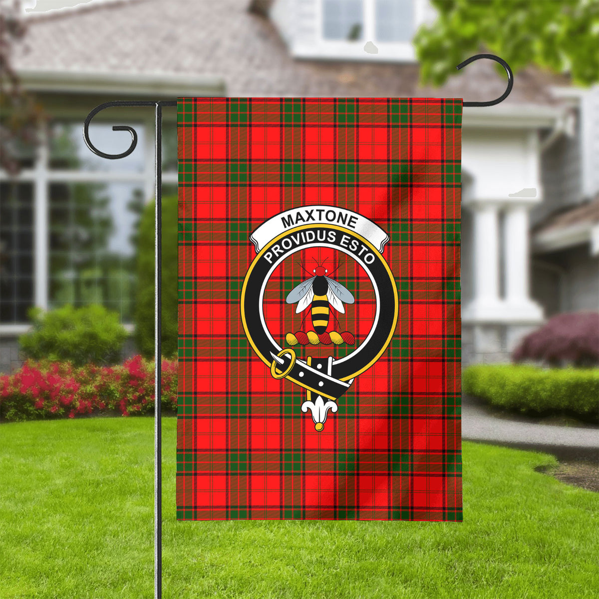 Maxtone Tartan Crest Garden Flag