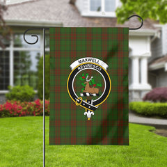 Maxwell Hunting Tartan Crest Garden Flag