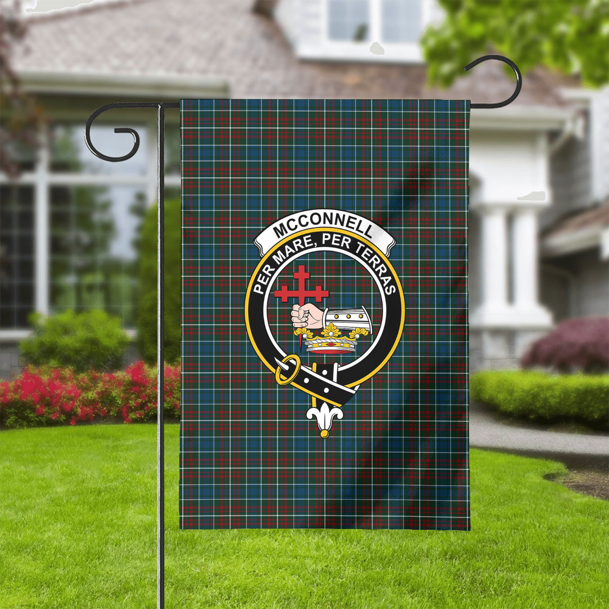 McConnell Tartan Crest Garden Flag