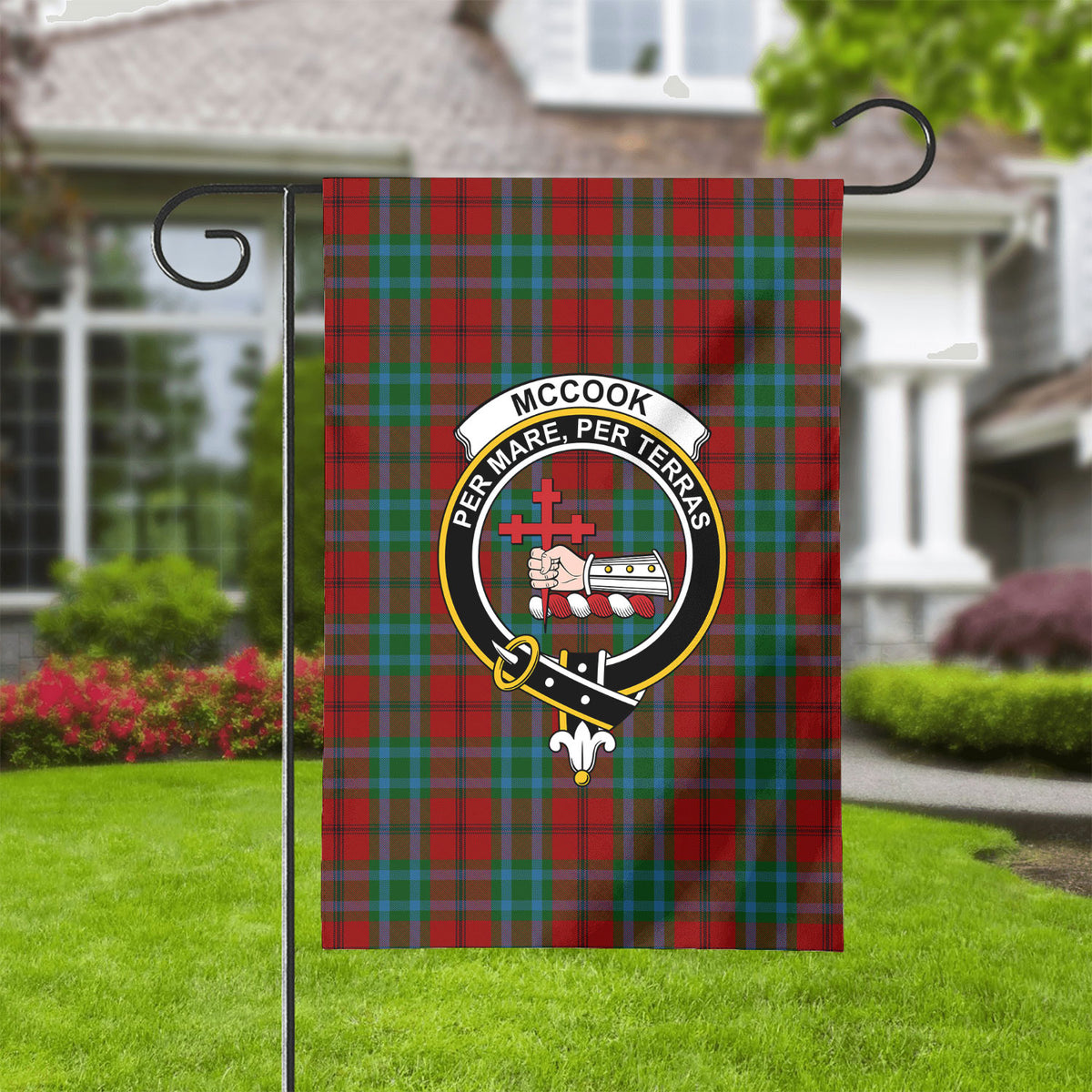 McCook Tartan Crest Garden Flag