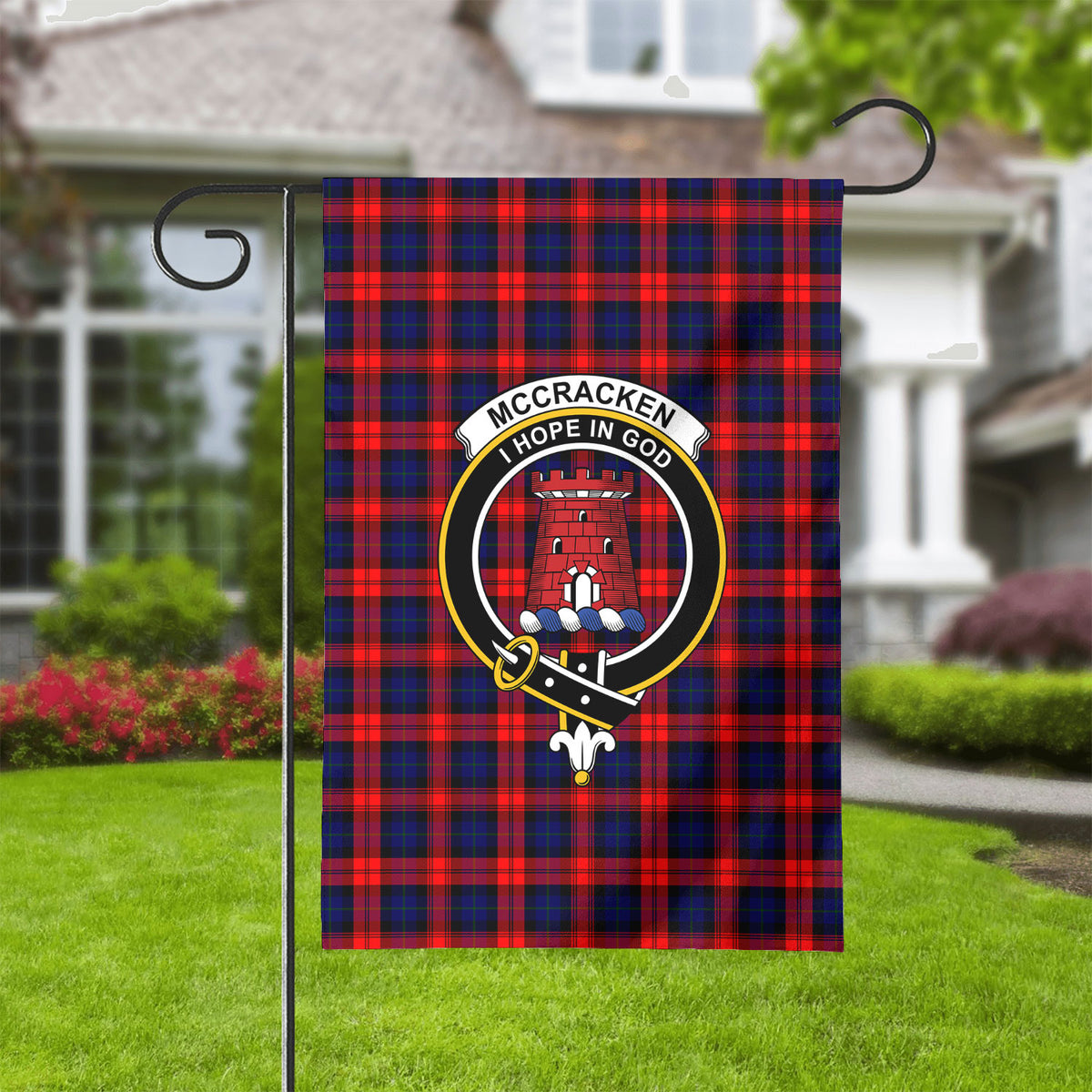 McCracken Tartan Crest Garden Flag