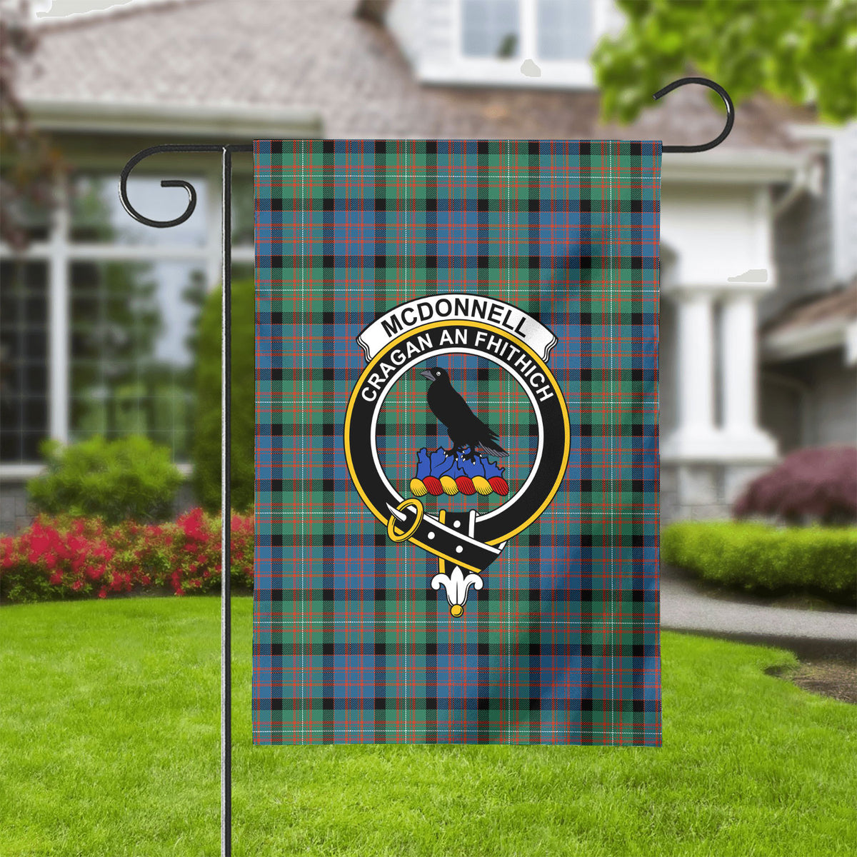 McDonnell of Glengarry Ancient Tartan Crest Garden Flag