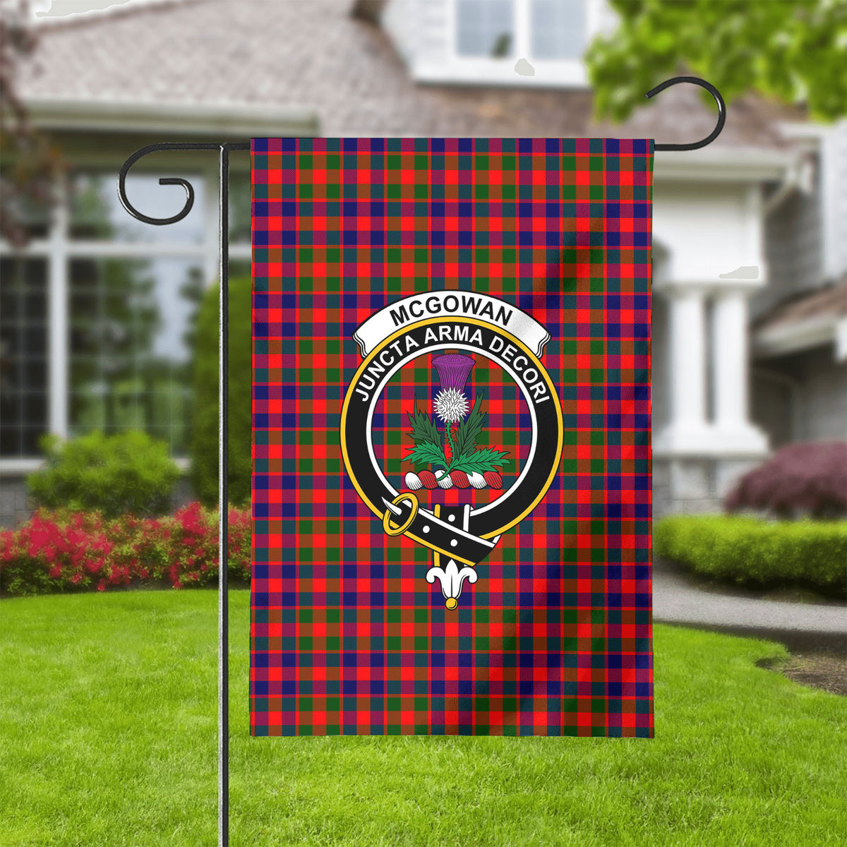 McGowan Tartan Crest Garden Flag