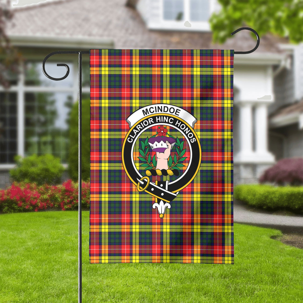 McIndoe Tartan Crest Garden Flag