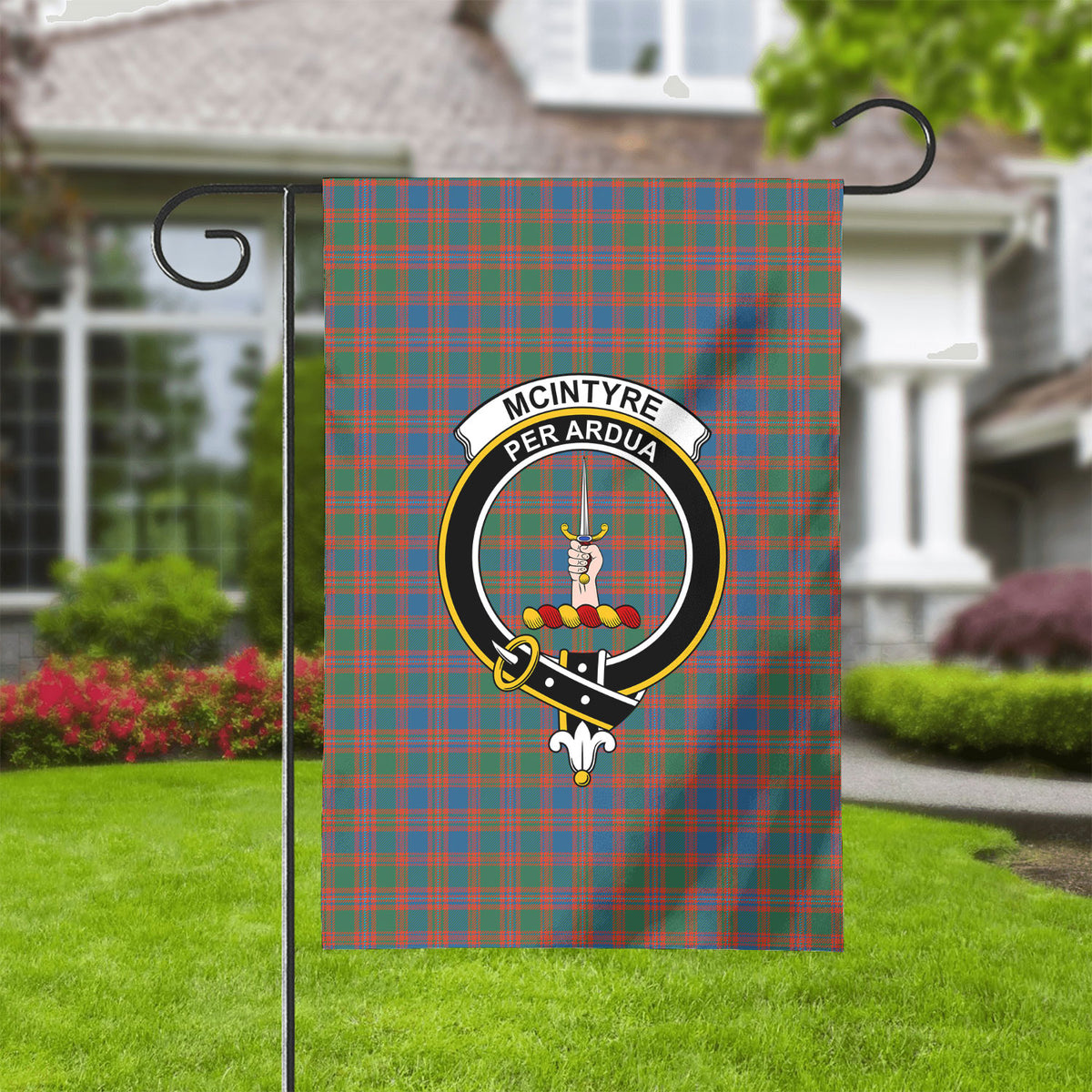 McIntyre Ancient Tartan Crest Garden Flag