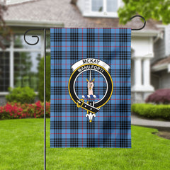 McKay Blue Tartan Crest Garden Flag
