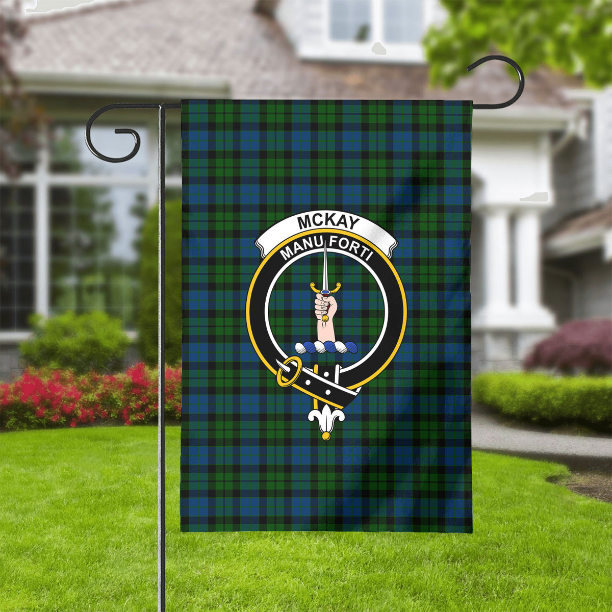 McKay Modern Tartan Crest Garden Flag