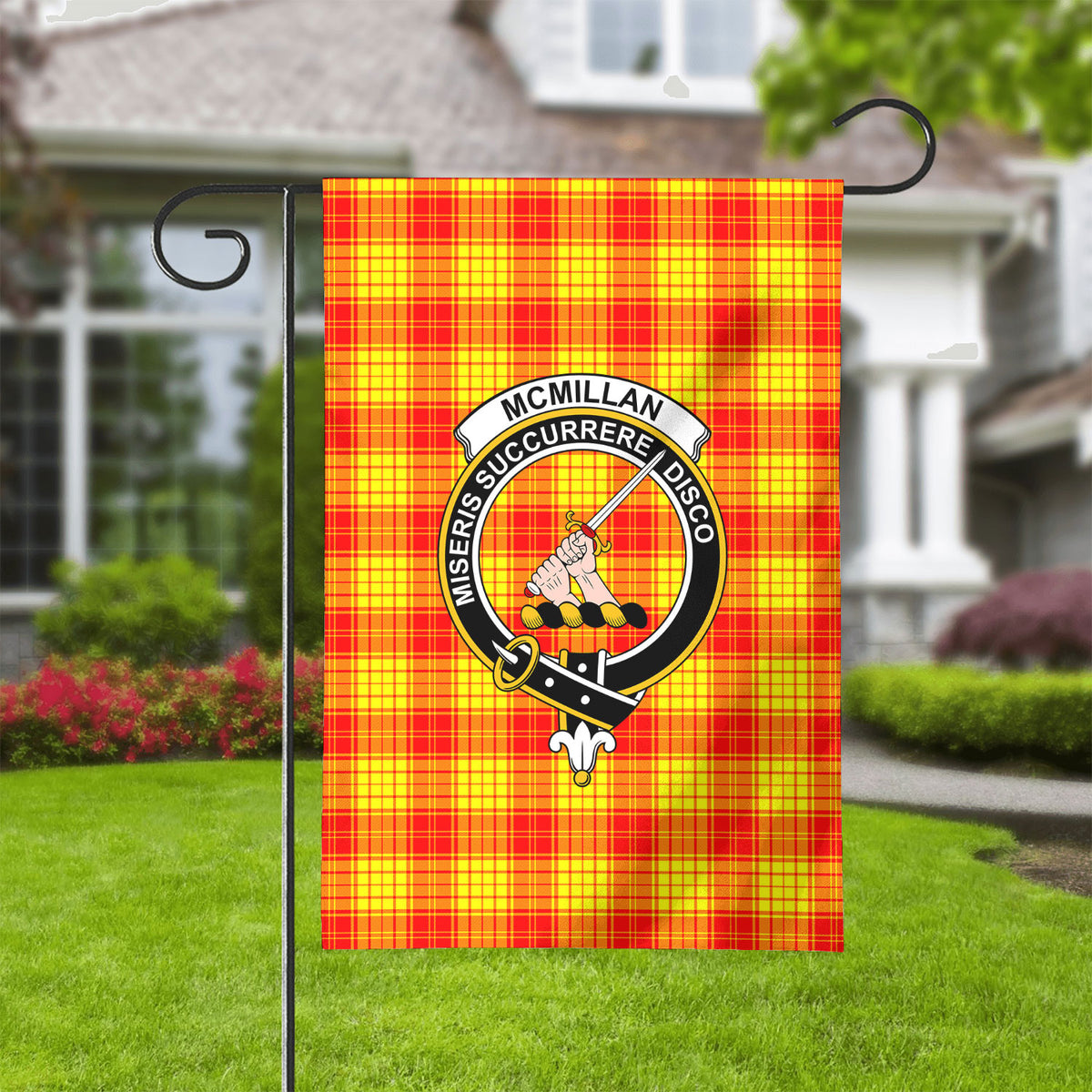 McMillan Clan Tartan Crest Garden Flag