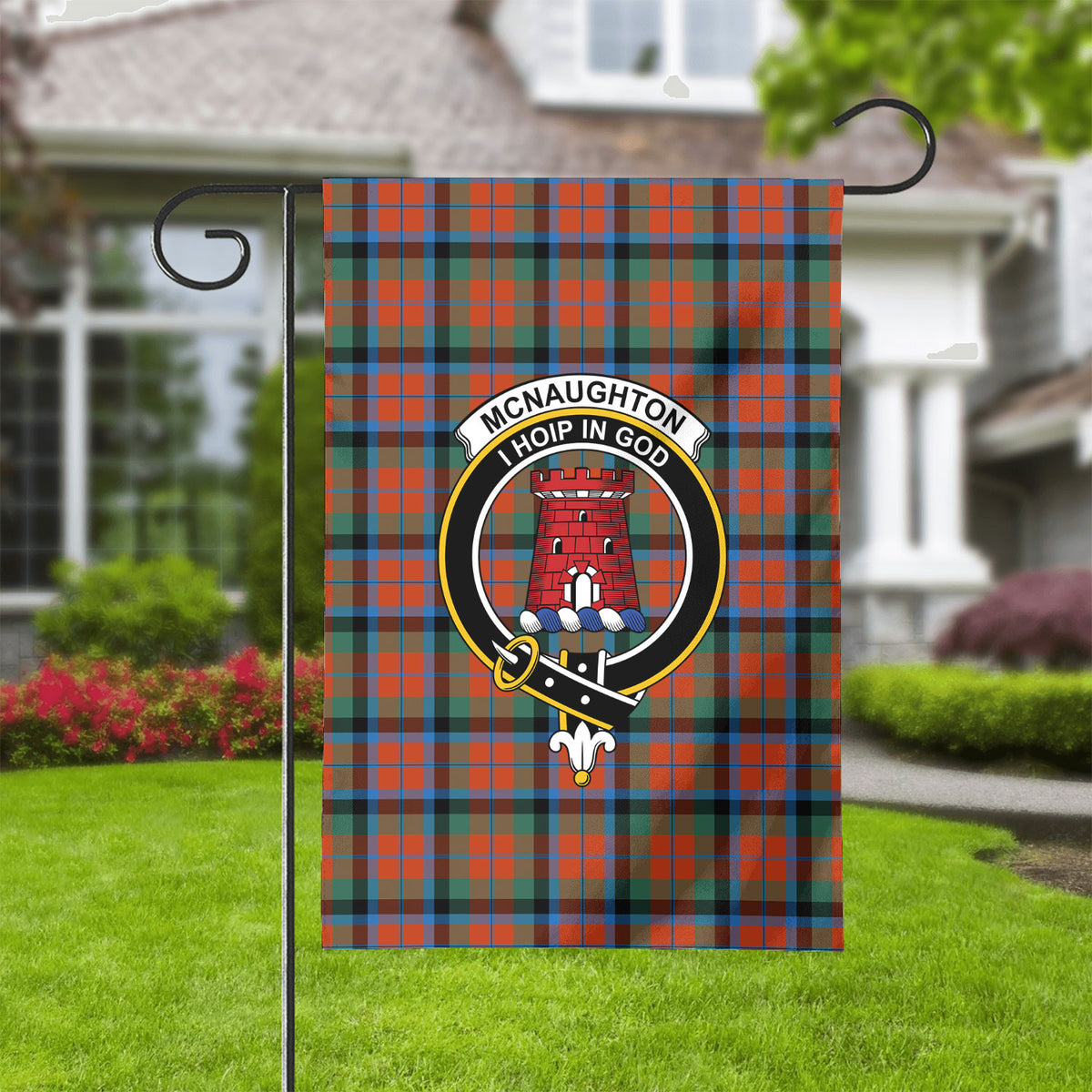 McNaughton Ancient Tartan Crest Garden Flag