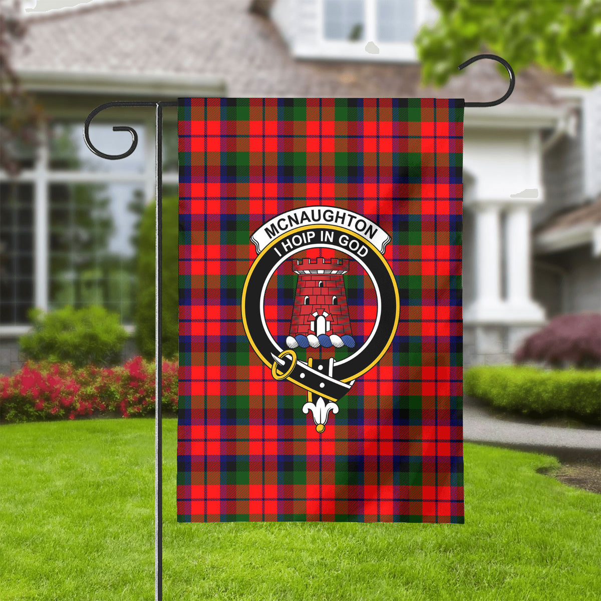 McNaughton Modern Tartan Crest Garden Flag