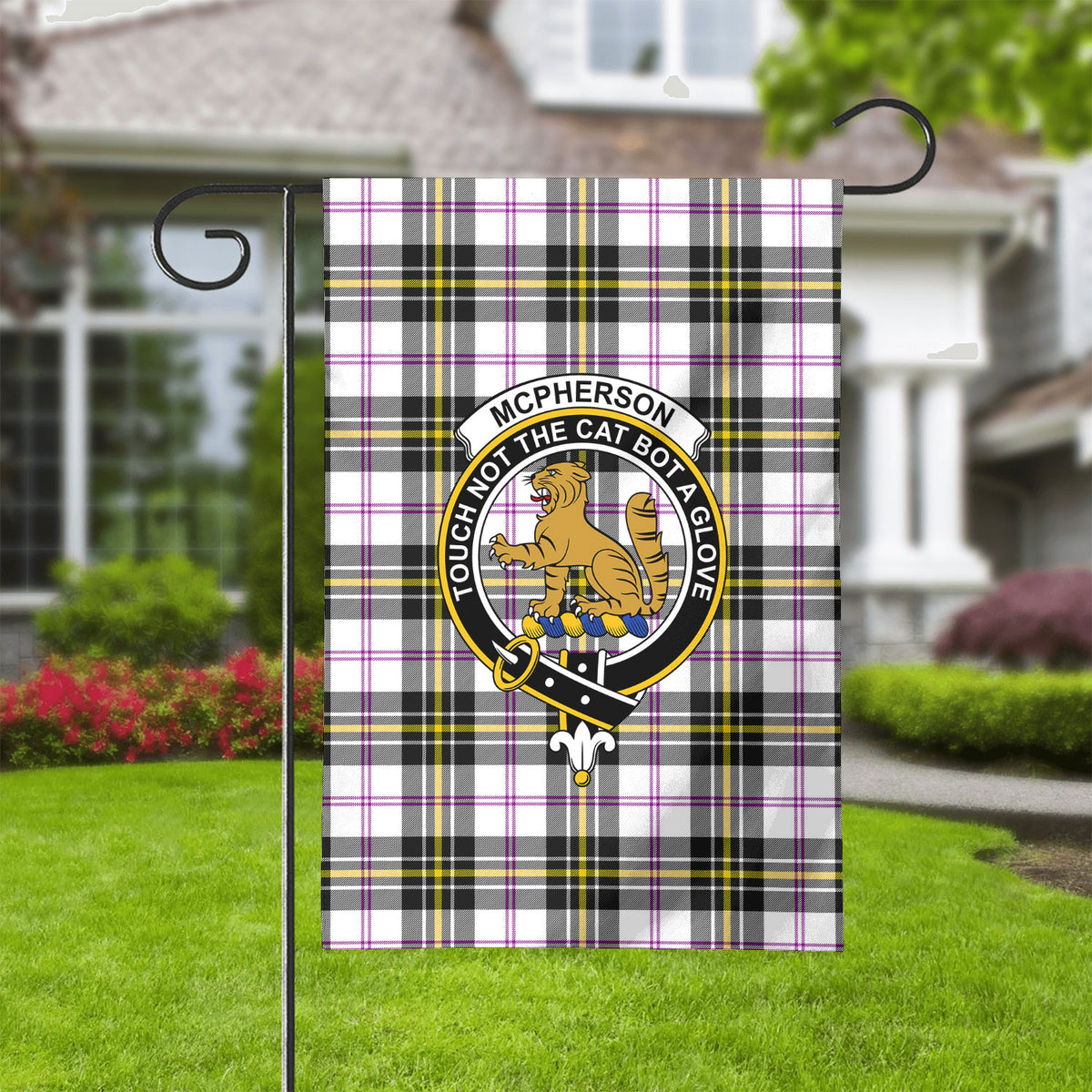 McPherson Dress Modern Tartan Crest Garden Flag