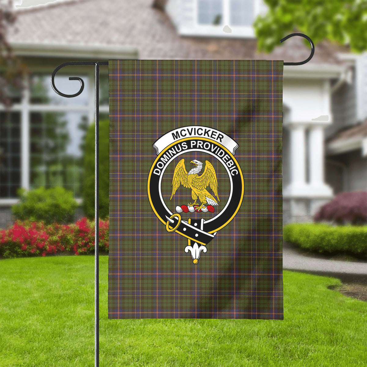 McVicker Tartan Crest Garden Flag