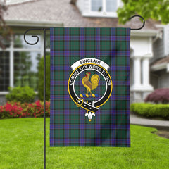 Sinclair Hunting Modern Tartan Crest Garden Flag