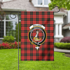 Wallace Weathered Tartan Crest Garden Flag