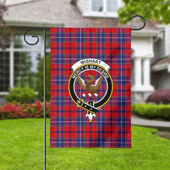 Wishart Dress Tartan Crest Garden Flag