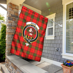 Adair Modern Tartan Crest Garden Flag