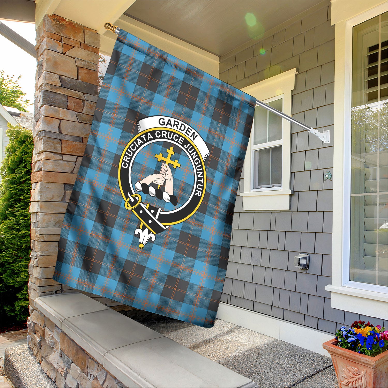 Garden Tartan Crest Garden Flag