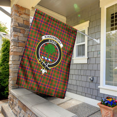 Kinninmont Tartan Crest Garden Flag