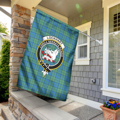 Lockhart Tartan Crest Garden Flag