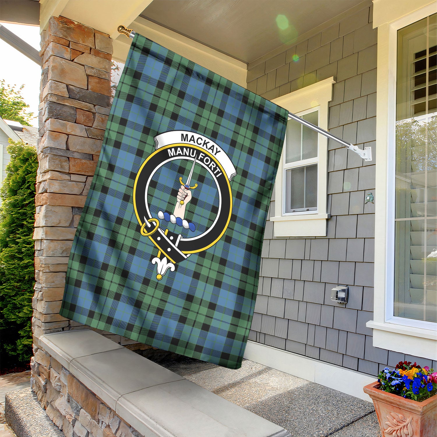 MacKay Ancient Tartan Crest Garden Flag