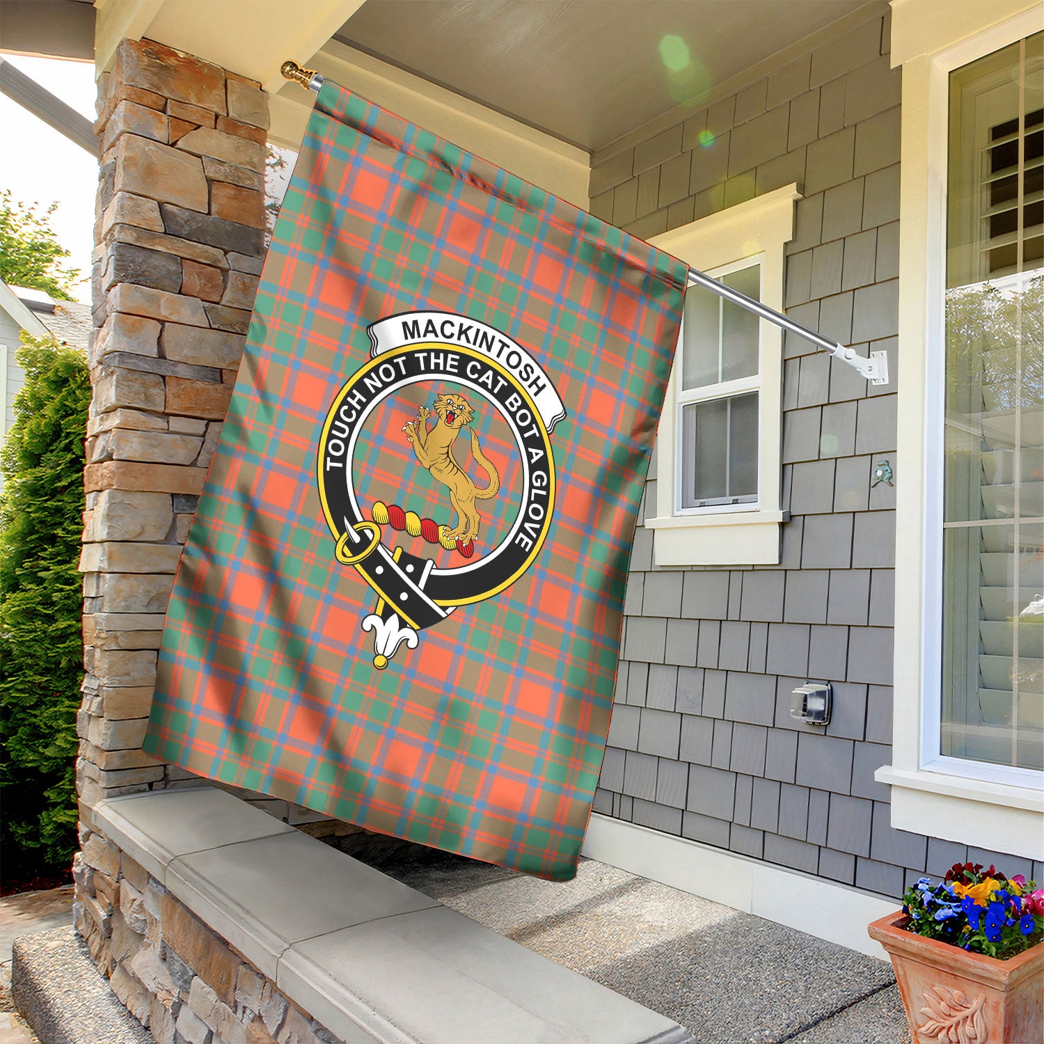 MacKintosh Ancient Tartan Crest Garden Flag