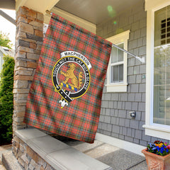 MacPherson Weathered Tartan Crest Garden Flag