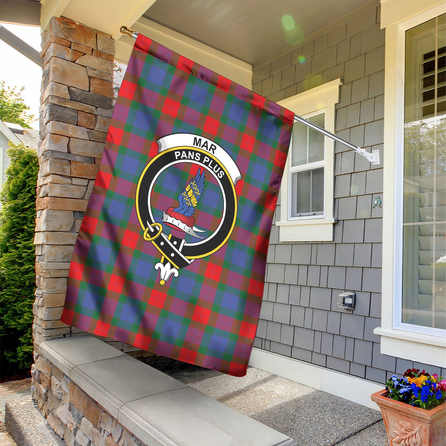 Mar Tartan Crest Garden Flag