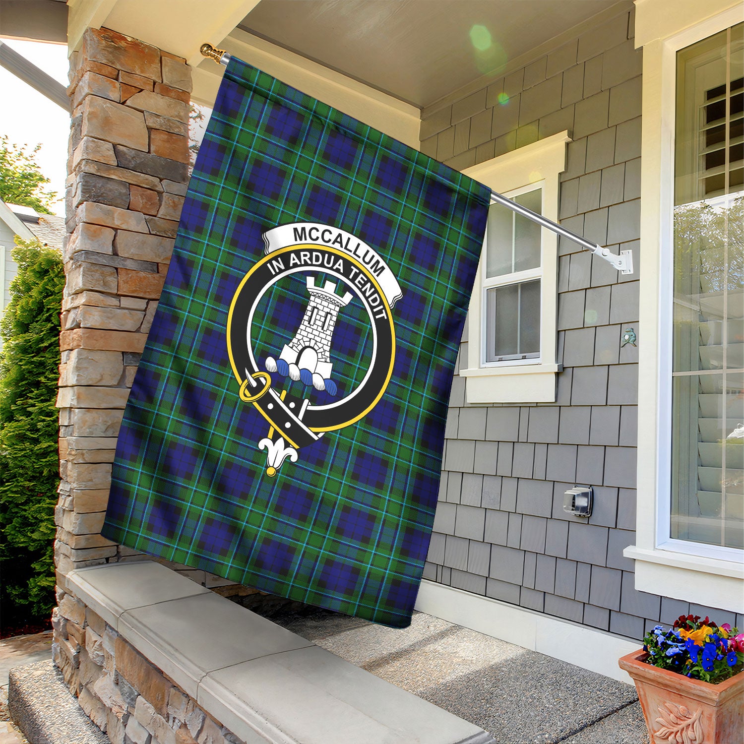McCallum Modern Tartan Crest Garden Flag