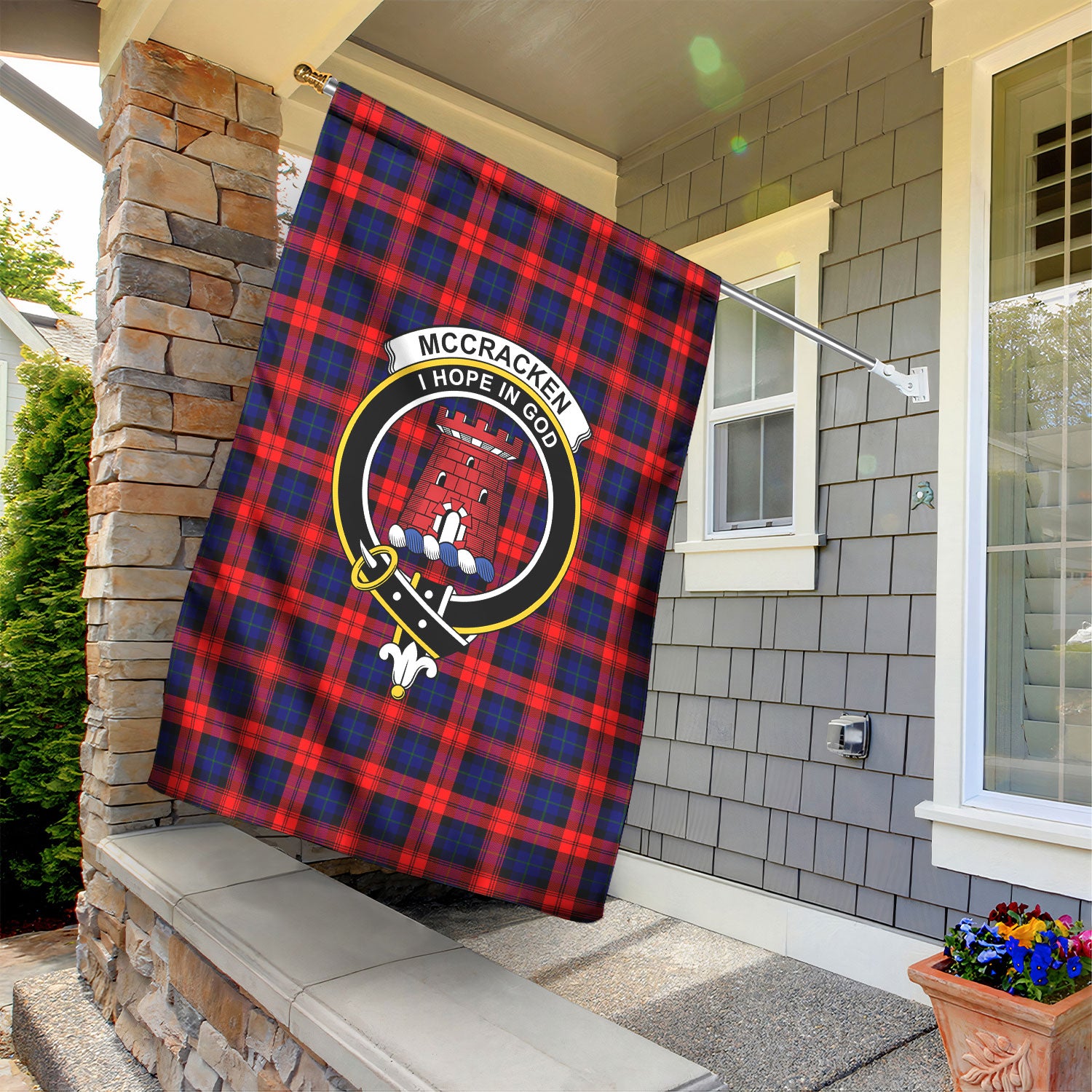 McCracken Tartan Crest Garden Flag
